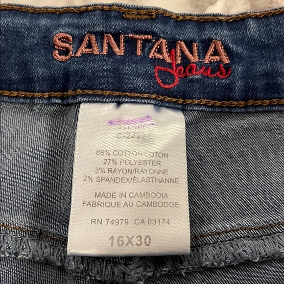 SANTANA Dark Wash Jeans Plus size 16 - Picture 4 of 10